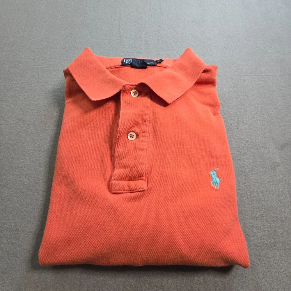 Ralph Lauren Polo Shirt Men Large Orange‎